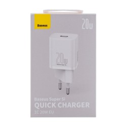 BASEUS ŁADOWARKA SIECIOWA SUPER SI 20W (BIAŁA)