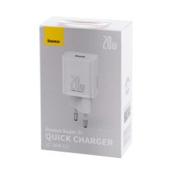 BASEUS ŁADOWARKA SIECIOWA SUPER SI 20W (BIAŁA)