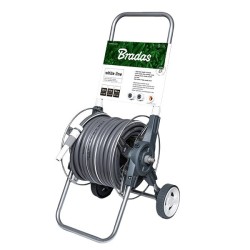Bęben Wózek na wąż ogrodowy zestaw 50mb 1/2" na kołach White Silver Plus karta