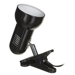 Lampka na biurko mocowana na klips kolor czarny metalowa duży gwint E27