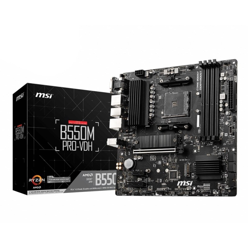 MSI B550M PRO-VDH płyta główna AMD B550 Socket AM4 micro ATX MSI B550M PRO-VDH płyta główna AMD B550 Socket AM4 micro ATX