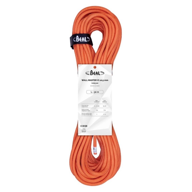 Lina wall master unicore 10,5mm 30m - orange BEAL