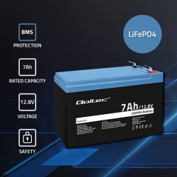 Akumulator Qoltec LiFePO4 Litowo-Żelazowo-Fosforanowy 12.8V 7Ah 89.6Wh BMS