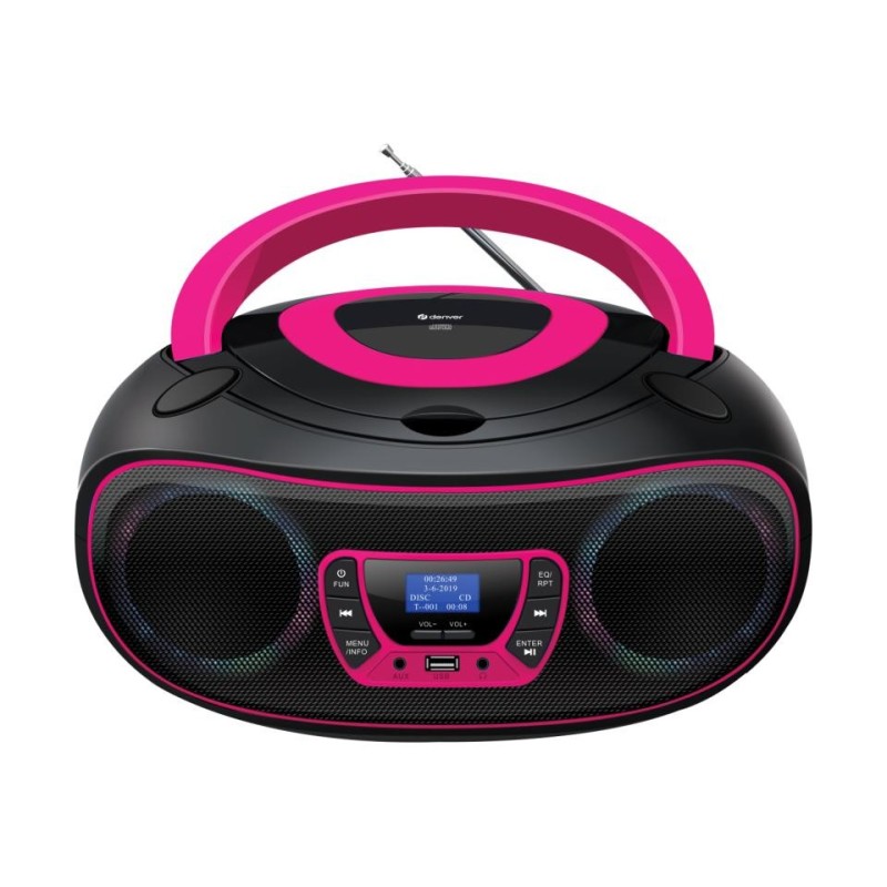 Boombox Denver TDB-212P różowy Boombox Denver TDB-212P różowy