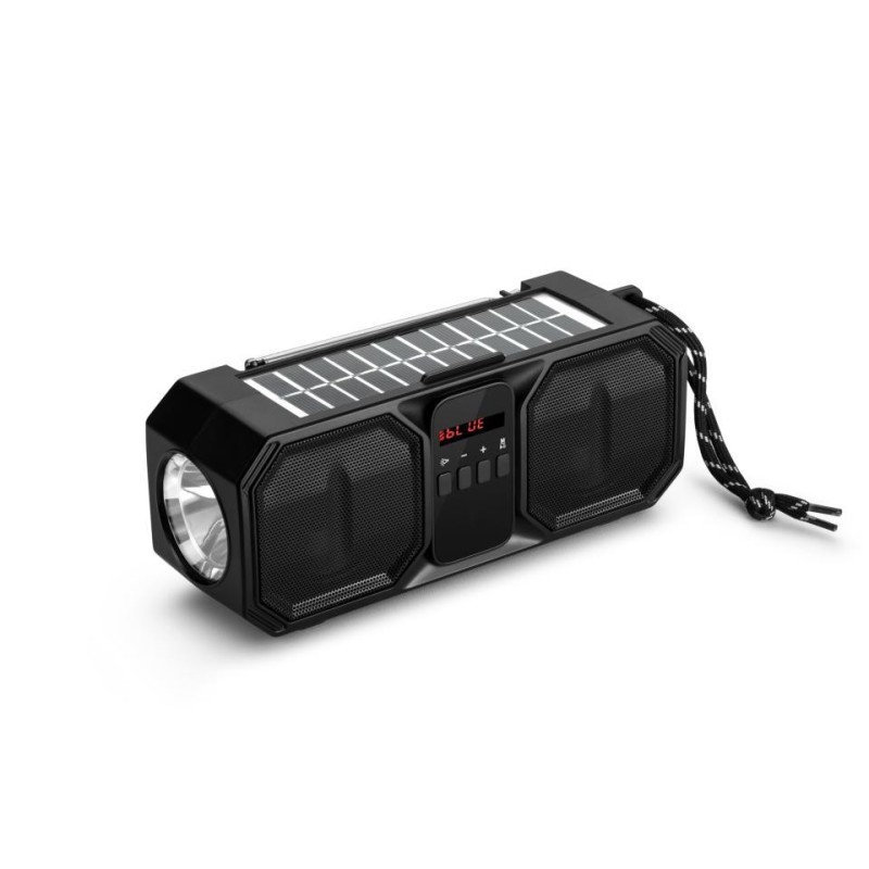 Głośnik BT Denver BTG-158 z radiem FM i panelem słonecznym Głośnik BT Denver BTG-158 z radiem FM i panelem słonecznym