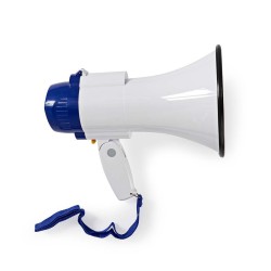 Megafon Nedis 250m Nagrywanie 115dB Niebieski/Biały