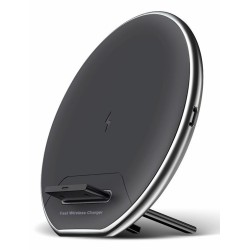 Denver QI chargers QI Charging pad Smartfon Czarny, Srebrny USB Bezprzewodowe ładowanie Wewnętrzna, Zewnętrzna