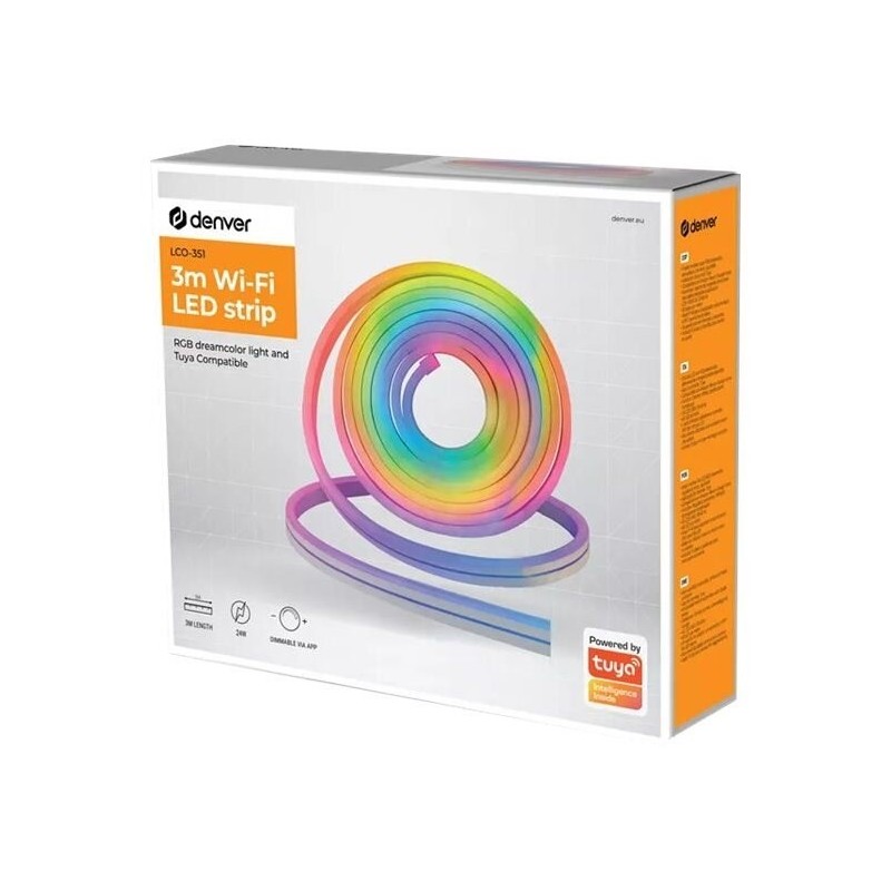 Listwa oświetleniowa Wi-Fi Denver LCO-351 3 metry z Tuya Listwa oświetleniowa Wi-Fi Denver LCO-351 3 metry z Tuya