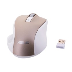 Mysz Asus Silent Wireless Mouse Gold MW202 bezprzewodowa złota