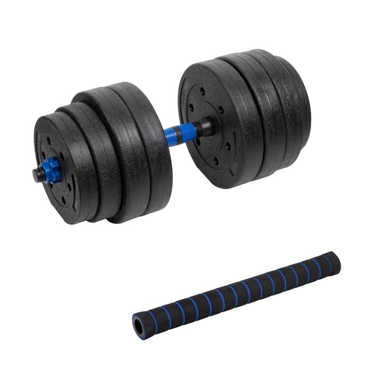 Hantel bitumiczny regulowany z łącznikiem 1x20kg Rebel Active