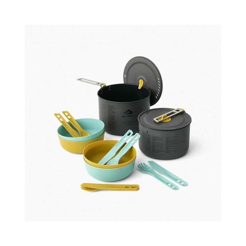 Zestaw naczyń Sea to Summit Frontier UL Two Pot Cook Set 4P 14 Piece Zestaw naczyń Sea to Summit Frontier UL Two Pot Cook Set 4P 14 Piece