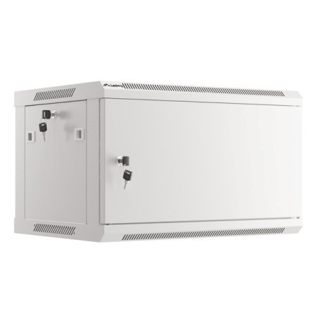 LANBERG SZAFA WISZĄCA RACK 19" 6U 600X450 DRZWI METALOWE SZARA (FLAT PACK) WF01-6406-00S
