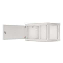 LANBERG SZAFA WISZĄCA RACK 19" 6U 600X450 DRZWI METALOWE SZARA (FLAT PACK) WF01-6406-00S