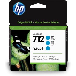 HP Zestaw 3 błękitnych wkładów atramentowych 712 DesignJet 29 ml