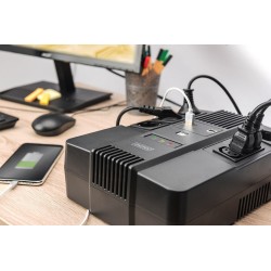 UPS UPS Line-Interactive 600VA/360WAVR 4xSCHUKO 3xIEC C13 1xUSB A 1x USB B RJ45