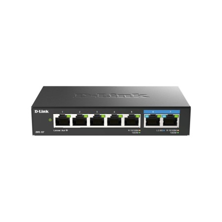 D-Link DMS-107/E switch niezarządzalny Gigabit Ethernet (10/100/1000) Czarny