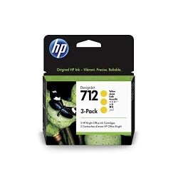 HP Zestaw 3 żółtych wkładów atramentowych 712 DesignJet 29 ml