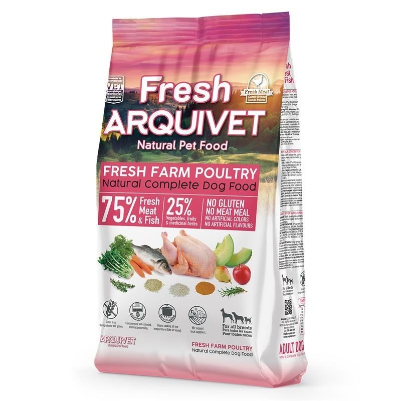 ARQUIVET Fresh Kurczak i Ryba Oceaniczna - półwilgotna karma dla psa - 10 kg