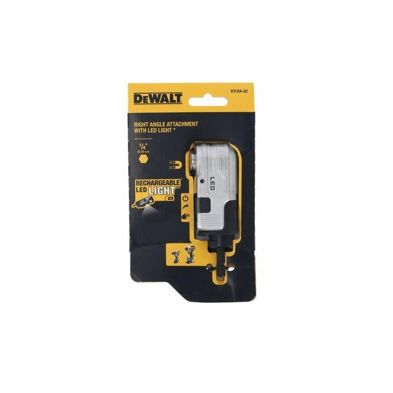 DEWALT przystawka kątowa HEX z oświetleniem LED