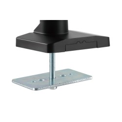 Ramię biurkowe podwójne z zaciskiem 2xLCD z sprężyną gazową max. 2x35" i 15kg