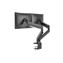 Ramię biurkowe podwójne z zaciskiem 2xLCD z sprężyną gazową max. 2x35" i 15kg