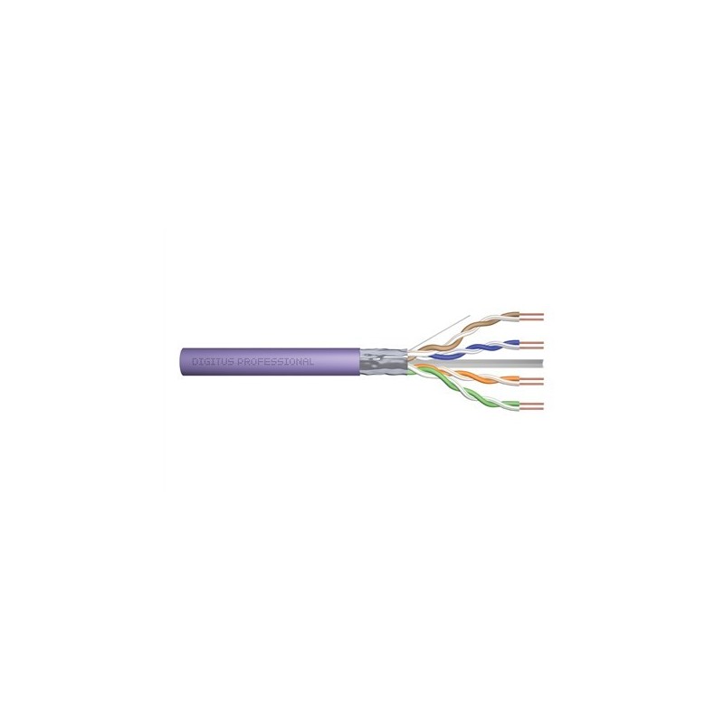 Digitus Kabel instalacyjny kat.6, F/UTP, Eca, AWG 23/1, LSOH, 305m, fioletowy, karton Digitus Kabel instalacyjny kat.6, F/UTP, Eca, AWG 23/1, LSOH, 305m, fioletowy, karton