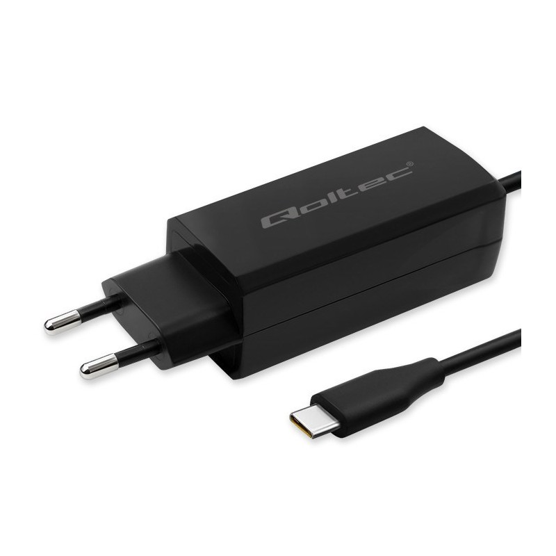 QOLTEC ŁADOWARKA SIECIOWA 65W GAN | 5-20V | 3-3.25A | USB 3.1 QOLTEC ŁADOWARKA SIECIOWA 65W GAN | 5-20V | 3-3.25A | USB 3.1
