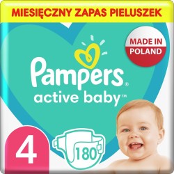 PAMPERS Pieluchy AB Monthly Rozm. 4, 9-14kg, 180szt