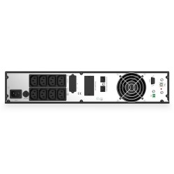 Digitus Zasilacz awaryjny UPS Online Rack 19" LCD, 1500VA/1500W, 3x12V/9Ah, 8xC13, USB, RS232, RJ45