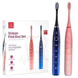 Zestaw szczoteczek sonicznych Oclean Find Duo Set (czerwony/niebieski)