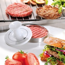 GEFU SPARK prasa do hamburgerów Stal nierdzewna, Biały Porcelana, Stal nierdzewna