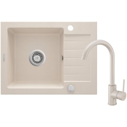 Zlewozmywak granitowy z baterią 1-komorowy z ociekaczem ZQZA511A 5907650875505