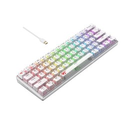 Klawiatura gamingowa Havit KB903L (biel transparentna)
