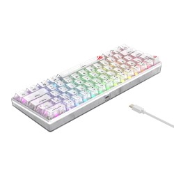 Klawiatura gamingowa Havit KB903L (biel transparentna)