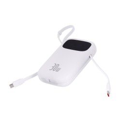 Powerbank Baseus QPow 2 10000mAh 30W 2xUSB-C (biały)