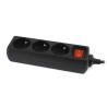 Listwa zasilająca ENERGENIE EG-PSU3F-01 (3 x Typ E 10 A 0,6m kolor czarny)