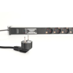 Digitus Listwa zasilająca PDU, 7x gniazdo schuko, 2.0m, 1x wtyk unischuko,16A, zabezpieczenie przepięciowe, filtr sieciowy,