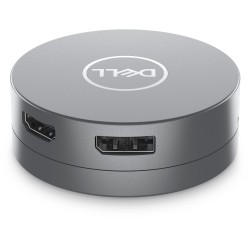 DELL DA305 Przewodowa USB 3.2 Gen 2 (3.1 Gen 2) Type-C Srebrny