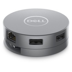 DELL DA305 Przewodowa USB 3.2 Gen 2 (3.1 Gen 2) Type-C Srebrny
