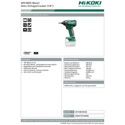 Zakrętarka udarowa Hikoki WH18DD W4Z