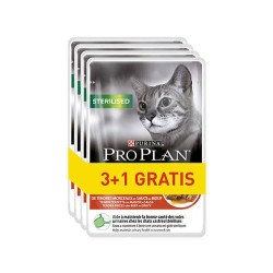 PURINA Pro Plan Sterilised Wołowina - mokra karma dla kota - 85g 3+1 saszetka gratis