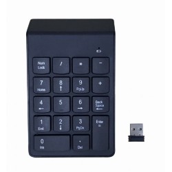 GEMBIRD KLAWIATURA NUMERYCZNA BEZPRZEWODOWA KPD-W-02 US LAYOUT, 18 KLAWISZY, CZARNA