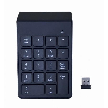 GEMBIRD KLAWIATURA NUMERYCZNA BEZPRZEWODOWA KPD-W-02 US LAYOUT, 18 KLAWISZY, CZARNA