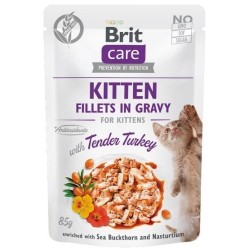 Brit Care Cat Fillets In Gravy Kitten Tender Turkey 85g