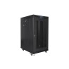 SZAFA INSTALACYJNA RACK STOJĄCA 19" 22U 800X1000 CZARNA DRZWI PERFOROWANE LCD LANBERG (FLAT PACK) V2