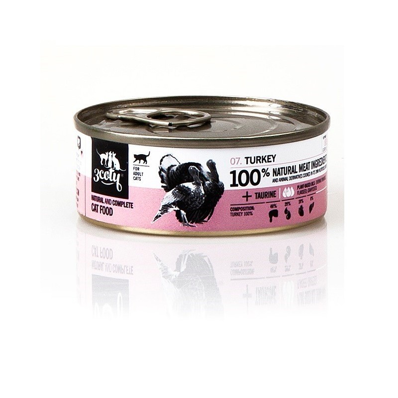3Coty TURKEY for Adult cats 80g