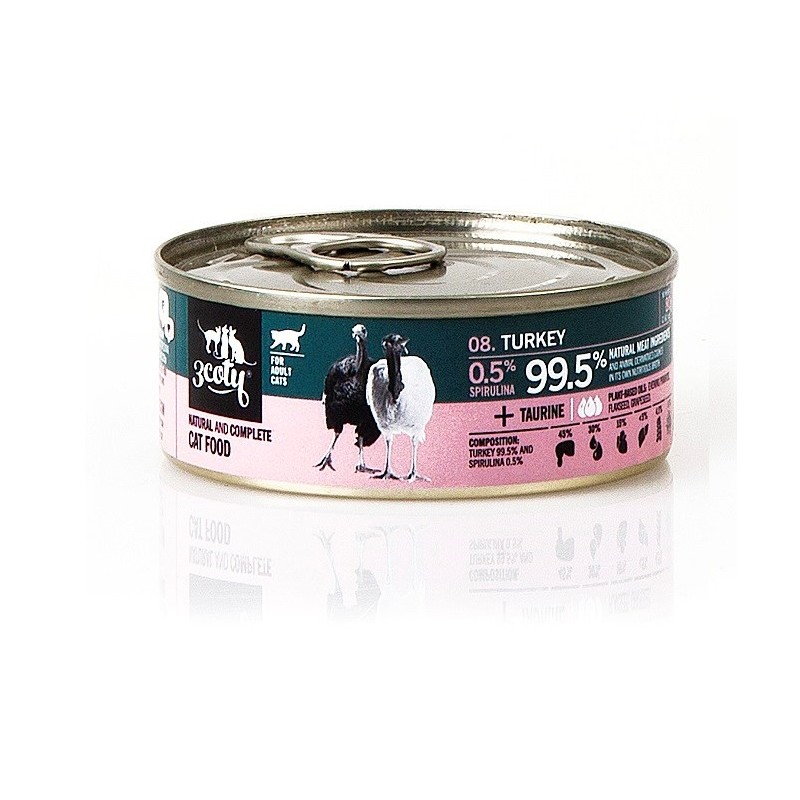 3Coty TURKEY with Spirulina for Adult cats 80g 3Coty TURKEY with Spirulina for Adult cats 80g