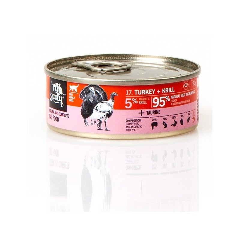 3Coty TURKEY + KRILL for Adult cats 80g 3Coty TURKEY + KRILL for Adult cats 80g