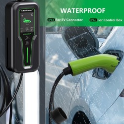 Qoltec 52467 Mobilna ładowarka do samochodu elektrycznego EV z regulacją 2w1 Typ2 | 11kW | 3 Fazy | CEE 5 PIN| LCD |Przenośna |