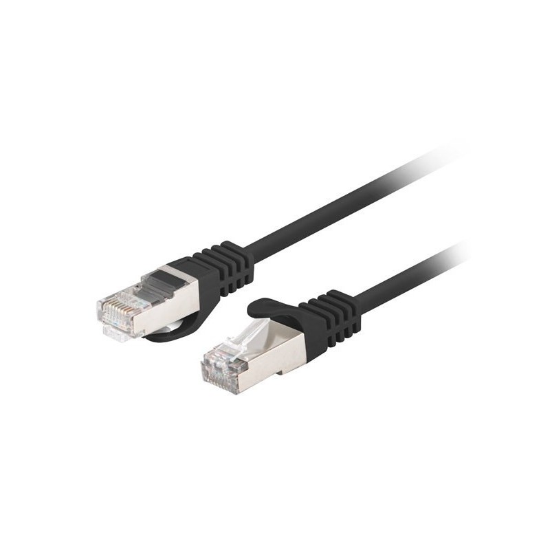 PATCHCORD KAT.6 FTP 1M CZARNY FLUKE PASSED LANBERG 10-PACK